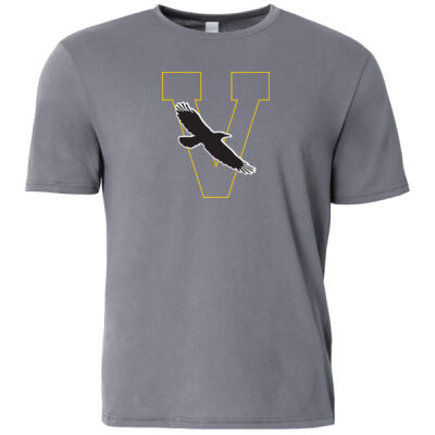 Voorheesville V Outline with Bird  - Softek Short Sleeve Tee  2 Thumbnail