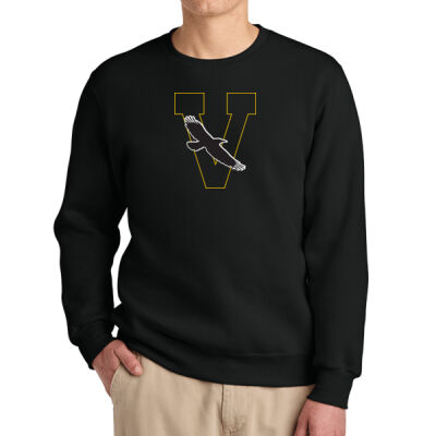 Voorheesville PTA Yellow V With Blackbird- Eco Premium Blend Crewneck Sweatshirt  Thumbnail